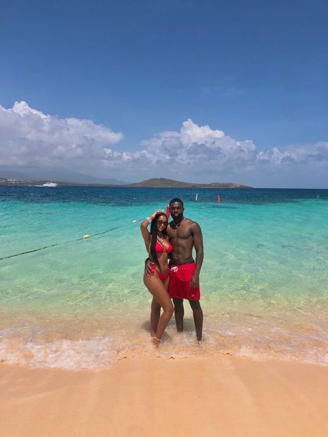 Baecation Photos, Black Couple Travel, Couples Vacation Ideas, Black Couple Vacations, Couples Vacation Photos, Couple Cruise, Tropical Vacation Outfits, Fancy Cat, Couple Beach Pictures