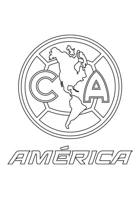 Dibujo para colorear el escudo del Club de Fútbol América de México Logo America Futbol, Club America Tattoo, Club America Logo, Football Coloring, Tim Burton Tattoo, Soccer Drawing, Business Letter Format, Football Coloring Pages, America Logo