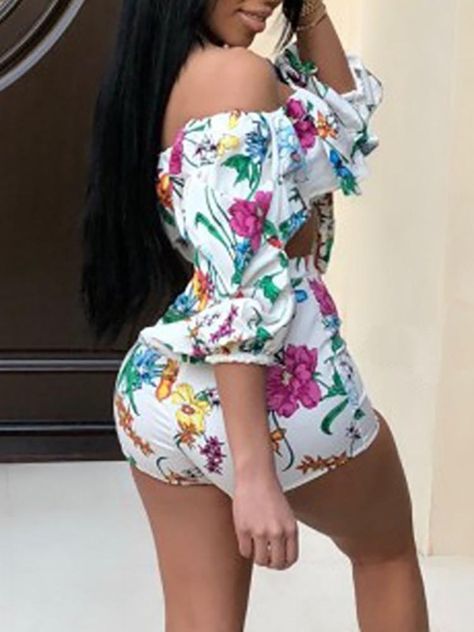 Female Casual Outfits, Collar Jumpsuit, Floral Two Piece, Mini Dress Outfits, White One Piece, Nightclub Party, Party Suits, Cute Spring Outfits, Belted Shorts