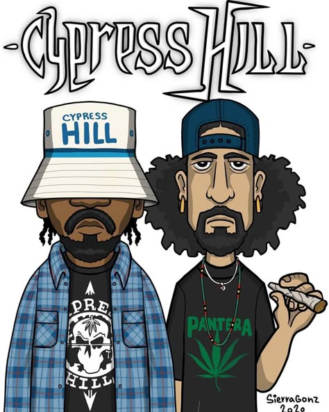 Cypress Hill Art, Hip Hop Cartoon Characters, Tupac Cartoon, Gangster Cartoon Characters, Dope Cartoons, Bear Artwork, Hip Hop Artwork, Cypress Hill, Bg Design