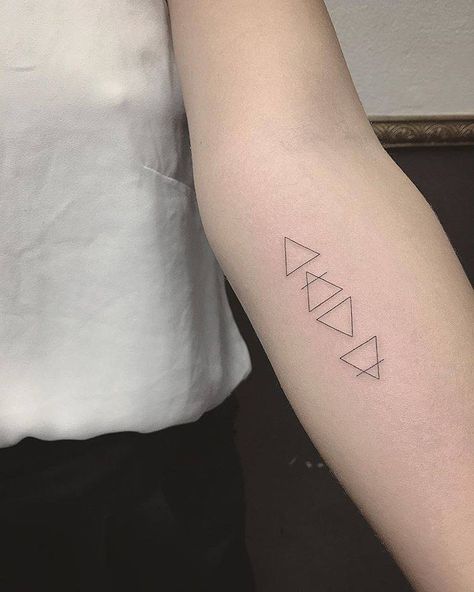 Fire, air, water, and earth alchemy symbol tattoos on the left inner forearm. Water Alchemy, Element Tattoo, Alchemy Tattoo, Minimalist Tattoo Meaning, Air Tattoo, Tattoo Water, Elements Tattoo, Shape Tattoo, Symbol Tattoo