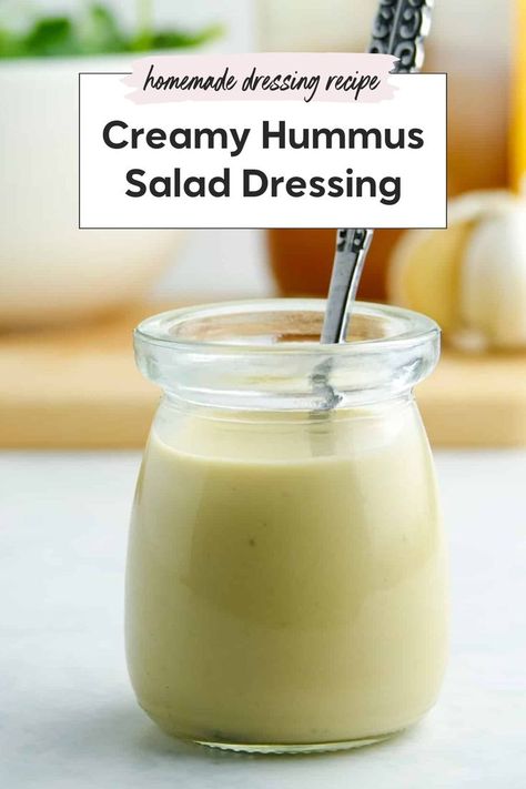 Whip up this homemade hummus salad dressing with our hummus dressing recipe for a healthy and creamy addition to your salads. This easy hummus salad dressing uses simple ingredients to top your favorite salad with a delicious twist. Perfect for those looking for a quick and tasty hummus dressing. Hummus Salad Dressing Recipe, Meal For Work, Hummus Salad Dressing, Homemade Dressing Recipe, Hummus Dressing, The Best Hummus, Hummus Salad, Best Hummus, Homemade Salad Dressings