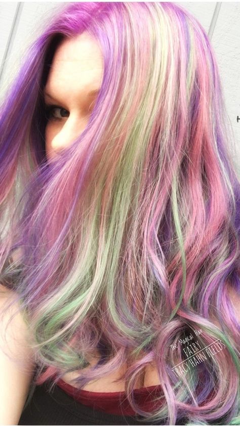 Vivid haircolor Purple And Pink Hair, Pravana Vivids, Hair Streaks, Green Hair, Up Hairstyles, Pink Hair, Green And Purple, Hair Inspo, Hair Ideas