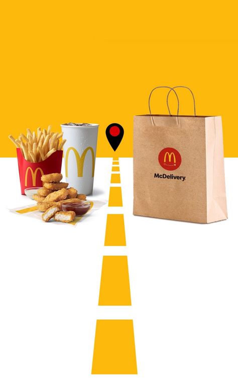 McDelivery®: McDonald’s Delivery | McDonald's Mcdonalds Ads Creative Advertising, Mcdonalds Social Media, Mcdonald’s Ads, Food Delivery Ads Creative, Creative Delivery Ads, Fast Delivery Creative Ads, Delivery Ads Creative, Mcdonalds Branding, Mcdonalds Advertisement