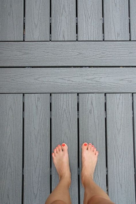 Grey Deck Stain, Deck Upgrade, Grey Deck, Deck Cost, Laying Decking, Hardwood Decking, Deck Colors, Trex Deck, Staining Deck