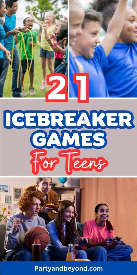 Break the ice and make new friends quickly with these 21 fun and engaging teen icebreaker games! Whether you’re at a party, camp, or school event, these games will help everyone get to know each other in no time. Get ready for laughter, conversation, and new friendships with these creative and easy-to-play icebreakers! 🎉👥 #TeenGames #Icebreakers #MakeNewFriends #FunGames #TeenParty Ice Breaker Games For High Schoolers, Youth Get To Know You Games, Youth Group Ice Breaker Games, Group Get To Know You Games, Get To Know Each Other Games, Get To Know You Games For Teens, Getting To Know You Games, Ice Breakers For Teens, Get To Know You Games