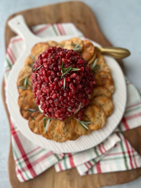 Pomegranate Herbed Cheese Ball Boursin Cheese Ball, Rice Paper Spring Rolls, Taco Cups, Holiday Cheese, Boursin Cheese, Crowd Pleasing Appetizers, Kinds Of Cheese, Charcuterie Inspiration, Whipped Feta