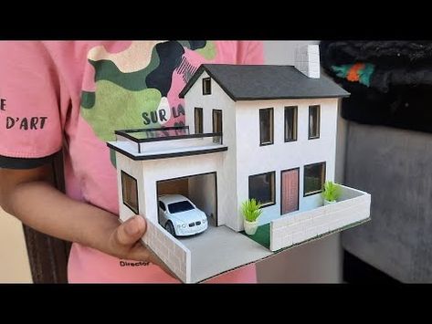 (75) House With Car Parking From Cardboard | DIY House Making Ideas - YouTube House With Car Parking, House With Car, Cardboard Diy, Fairy House Crafts, House Crafts, Cardboard House, Building Plan, Diy House, Garage House