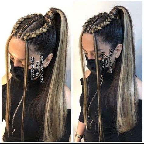 Top Braid, Rave Hair, Viking Hair, Beautiful Braided Hair, Hairdo For Long Hair, Hair Stylist Life, Braids For Long Hair, Aesthetic Hair, Copic