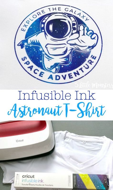 Use galaxy print Infusible Ink Transfer sheets to make an astronaut/space themed t-shirt. Field Day Shirts, Infusible Ink Transfer Sheets, Transfer Sheets, Astronaut Space, Space Shirts, Infusible Ink, Disney Planning, Black Milk Clothing, Galaxy Print