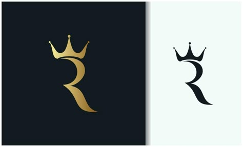 R Crown Tattoo, R King Logo, Logo Crown Design, R Logo Design Ideas, R Logo Design Letter, Letter R Logo Design, R Logo Design, R Letter Logo, Crown Logo Design