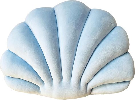 Cute Seashell, Beachy Pillows, Seashell Pillow, Blue Dorm, Ocean Pillows, Beachy Room, Beach Room, Blue Shell, Shaped Pillow