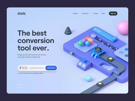 Stolz – 3D hero header concept by Tran Mau Tri Tam ✪ 3d Website Design, Tech Graphics, 3d Website, Unique Web Design, Business Report, 3d City, Freelance Web Design, Header Design, Portfolio Website Design