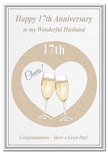 17th Wedding Anniversary Cards 17 Seventeen Year Unique H... https://www.amazon.co.uk/dp/B07Y8J3NM9/ref=cm_sw_r_pi_dp_U_x_3jhSDbWV8VD4W Happy 19th Anniversary, Happy 16th Anniversary, 15 Year Wedding Anniversary, Anniversary Cards For Couple, 17th Wedding Anniversary, Wedding Anniversary Message, Anniversary Wishes For Husband, 18th Wedding Anniversary, 19th Wedding Anniversary