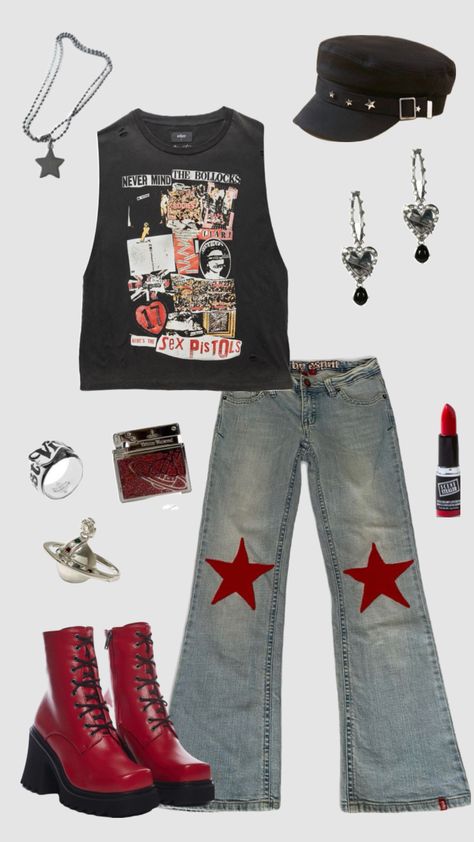 Rockstar gf outfit #outfitinspo #vintage #rockstargf #rockstar #grunge Rockstar Gf Outfit, Gf Outfits, Rockstar Grunge, Rockstar Gf Aesthetic, 80s Rock Fashion, Gf Aesthetic, Rock Star Outfit, Rockstar Gf, Downtown Outfits