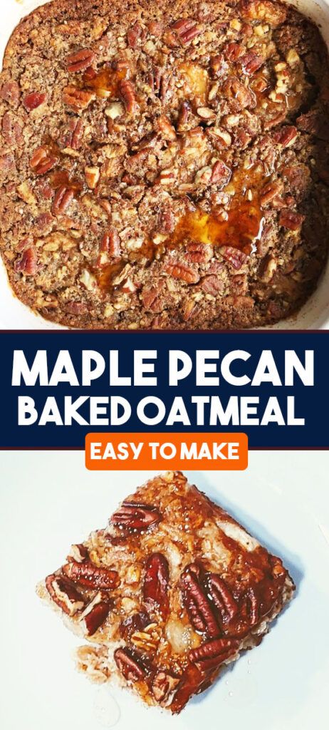 Maple Pecan Baked Oatmeal, Pecan Baked Oatmeal, Healthy Baked Oatmeal, Maple Oatmeal, Baked Oatmeal Healthy, Baked Oatmeal Recipe, Recipe For Breakfast, Low Histamine Diet, Protein Baking