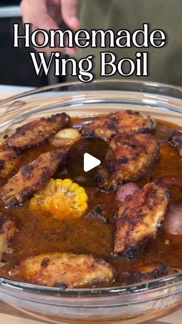 Chicken Wing Seafood Boil, Chicken Seafood Boil, Wing Boil Recipe, Chicken Wing Boil Recipe, Chicken Wing Boil, Wing Boil, Chicken Boil, Homemade Chicken Wings, Homemade Wings