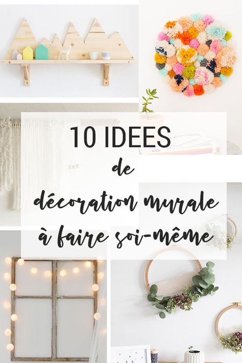 10 idées de décoration murale à faire soi-même L'atelier Azimuté Diy Cadre Deco, Diy Tableau Deco, Idee Deco Diy, Décoration Diy, Diy Mural, Diy Salon, Easy Decor, Art Deco Inspiration, Deco Salon