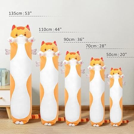 Amazon.com: Mewaii Long Cat Plush Body Pillow, 20” Cute Brown Stuffed Animals Soft Plushies, Kitten Doll Toy Gift for Girlfriend : Toys & Games Stuffed Animal Body Pillow, Crochet Cat Body Pillow, Long Cat Body Pillow, Long Cat Pillow, Long Cat Plush, Soft Plushies, Kawaii Body Pillow Cover, Long Cat, Cat Plush