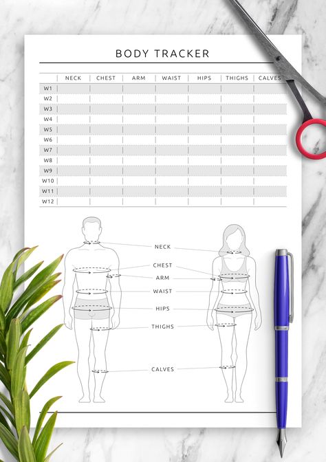 Sport Planner, Body Tracker, Fitness Planner Template, Gym Planner, Weekly Fitness Planner, Measurement Tracker, Body Measurement Tracker, Diet Journal, Printable Forms