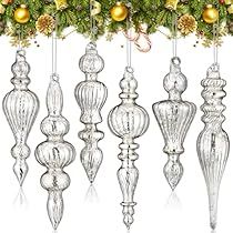 Christmas Finials, Mercury Glass Decor, Glass Finial, Glass Christmas Balls, Gold Christmas Ornaments, Mercury Glass Christmas Ornaments, Mercury Glass Christmas, Mercury Glass Ornaments, Classy Christmas