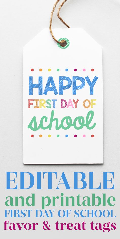 First Day of School Tags First Day Of School Gifts, Class Treats, Mopping The Floor, First Day Of School Gift, Back To School Teacher Gifts, First Day Of School Teacher, First Day At School, Happy First Day Of School, Beginning Of Year