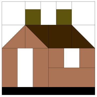 House Quilt Block Pattern House Quilt Block Pattern, House Quilt Block, House Quilt Patterns, Paper Pieced Quilt, Quilt Squares, House Quilts, Nine Patch, Quilt Block Tutorial, Quilt Block Pattern