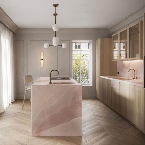 LM Design Studio on Instagram: "Pink Onyx & Scandi Style. . . . . @miatheo_official  #homeinspiration #modernclassic  #howihaven #decorazioni #mycuratedaesthetic  #diseñointeriores  #decorlovers #dailydecordose #smmakelifebeautiful #theworldofinteriors  #currentdesignsituation #mycovetedhome  #interiorwarrior #archilover #pocketofmyhome #passion4interior #inspotoyourhome #designsponge #myhousebeautiful #currenthomeview  #kitcheninterior #neutralhome #contemporaryinteriors #kitcheninspo #elegantinteriors  #myhomevibe #makehomeyours #scandihome #sodomino #luxuryhome @lmdesignstudio.no" Copenhagen Kitchen, Girly Home Office, Small Apartment Inspiration, Marble Countertops Kitchen, Marble Furniture, The World Of Interiors, Scandi Home, Riverside Furniture, Artistic Home