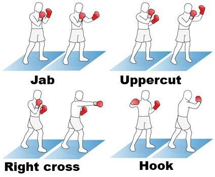 The Six Basic Boxing Punches used in Boxing http://punchingbagsguide.com/basic-boxing-punches-guide/ #boxing #punches Punching Bag Workout, Boxing Workout Beginner, Heavy Bag Workout, Home Boxing Workout, Olympic Boxing, Boxing Training Workout, Boxing Techniques, Boxing Drills, Boxing Punches