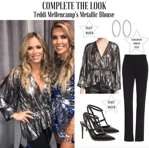 Metallic Blouse Outfit, Metallic Blouses, Bravo Tv, Satin Blouse, Blouse Outfit, Real Housewives, Instagram Fashion, What To Wear, Satin