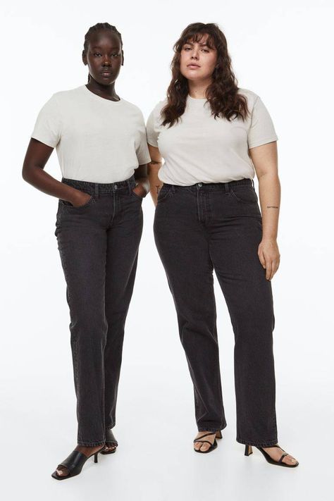 30 Plus-Size Friendly Spring Clothing Options From H&M | Who What Wear Simple Blouses, Transitional Dressing, H&m Fashion, Corset Style Tops, Boxy Sweater, Linen Blend Pants, Fun Pants, Friend Outfits, M Jeans