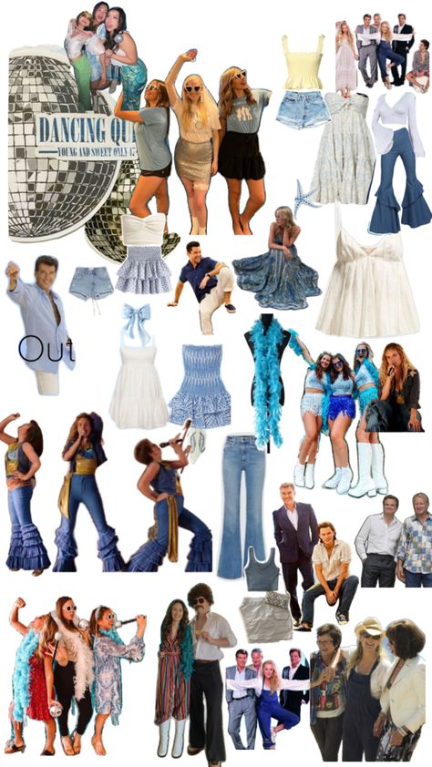 Mamma Mia Characters, Donna Sheridan Outfits, Mama Mia Inspired Outfits, Mama Mia Party Outfit, Mamma Mia Aesthetic Outfits, Mama Mia Aesthetic, Mamma Mia Outfits, Mia Outfits, Bday Plans