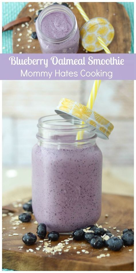 Blueberry Oatmeal Smoothie, Fresh Blueberry Recipes, Mac And Cheese Creamy, Blackberry Smoothie, Top Recipes On Pinterest, Oatmeal Smoothie, Smoothie Easy, Delicious Smoothie Recipes, Blueberry Oatmeal