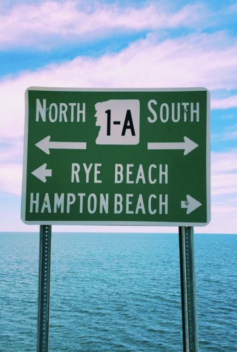 Rye Beach, South Hampton, Hampton Beach, Us Open, North South, Sign Quotes, Highway Signs, The Hamptons, Typography