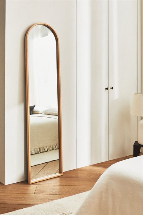 Dressing Room Bedroom Home | ZARA United Kingdom Full Length Mirror Living Room, Zara Home Interiors, Full Length Mirror Decor Ideas, Zara Home Bedroom, Full Length Mirror In Bedroom, Wood Full Length Mirror, Vertical Mirror, Wood Shoe Rack, Mirror Dining Room