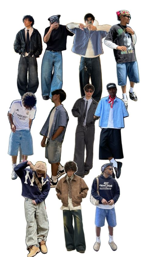 Streetwear Collage, Adam Sandler Outfits, Streetwear For Men, Unique Outfit, Boy Aesthetic, Street Fashion Men Streetwear, Kid Clothes, Boy Fits, Aesthetic Fits