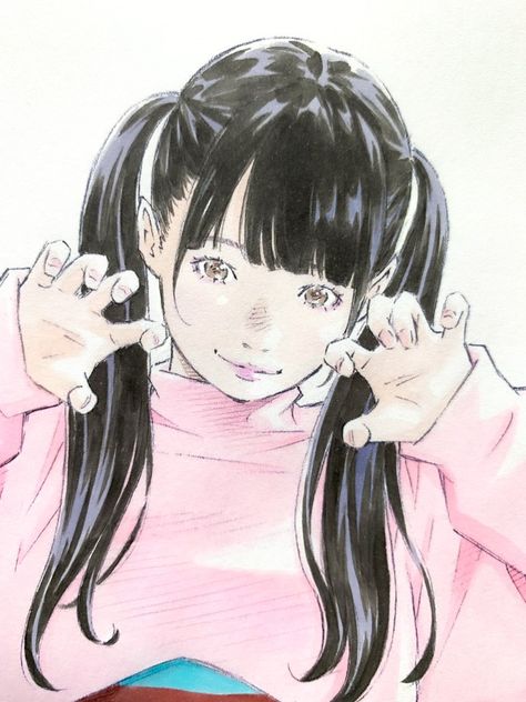 art | drawing | illustration | outfit | pink | pigtails | pretty | bangs | black hair | fringe | blush | hands | nails Pretty Drawings, A Silent Voice, Manga Artist, Arte Sketchbook, Sketchbook Inspiration, Ink Illustrations, Cute Profile Pictures, Pretty Art, Cute Icons