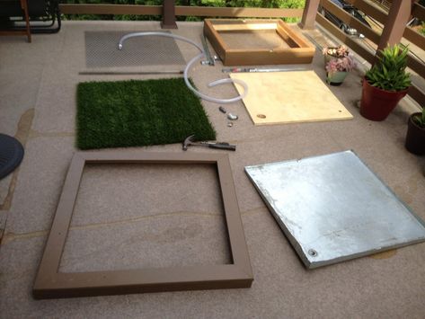 Dog Potty Diy, Porch Potty, Dog Potty Area, Indoor Dog Potty, Positive Dog Training, Basic Dog Training, Dog Potty Training, Dog Potty, Dog Area