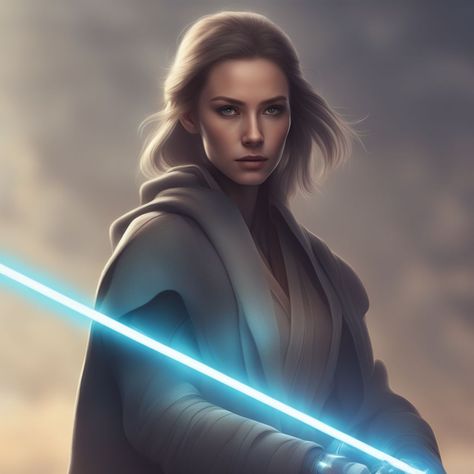 Jedi Temple Concept Art, Jedi Oc, Female Jedi, Jedi Lightsaber, Jedi Outfit, Jedi Temple, Jedi Cosplay, Jedi Art, Star Wars Drawings