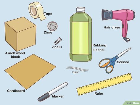 How to Make a Hygrometer: 15 Steps (with Pictures) - wikiHow Thermometer Temperature, Water Vapor, More Water, Hygrometer, Hot Day, Science Fair, Rubbing Alcohol, Earth Science, Science Projects