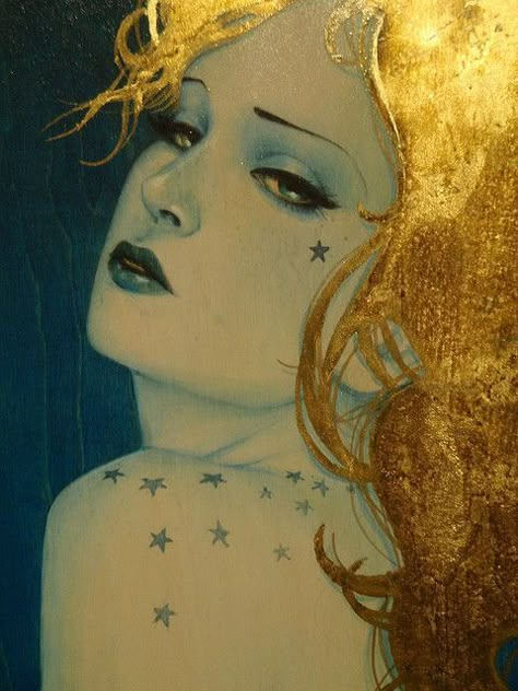 Golden Hair Women Portrait hair art gold drawing painting woman portrait Sylvia Ji, Arte Fantasy, Female Portrait, Artsy Fartsy, Female Art, Art Illustration, Beautiful Art, Art Images, Art Nouveau