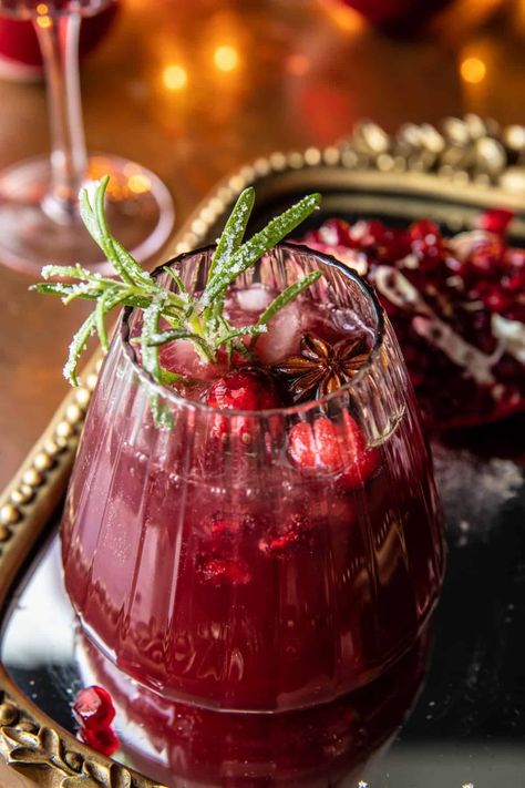 Christmas Pomegranate Punch, Christmas Pomegranate, Christmas Party Punch, Punch Mocktail, Pomegranate Punch, Christmas Mocktails, Thanksgiving Punch, Cranberry Punch, Half Baked Harvest Recipes