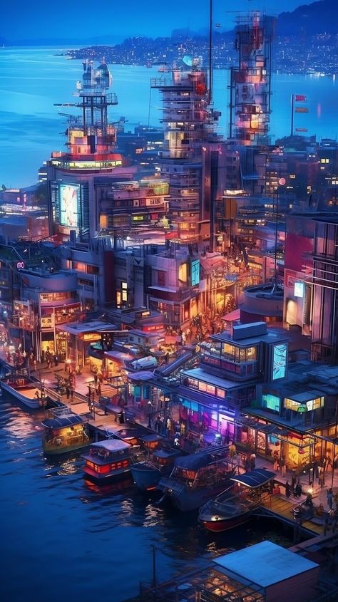 Cyberpunk Japan, Lego Ninjago City, Cyberpunk Aesthetics, San Fransokyo, Japan Samurai, Concept Vehicles Sci Fi, Cityscape Wallpaper, Hawaii Wall Art, City Background