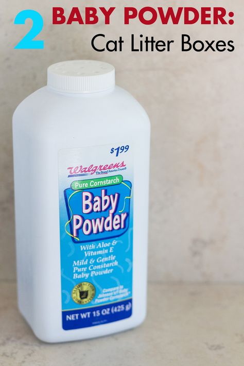 Baby powder is an easy, cheap, and effective way to deodorize cat litter boxes, minimizing the smell. #cleaningtips #cleaninghacks #babypowderhack Cat Litter Box Diy, Cat Litter Smell, Cat Liter, Litter Box Smell, Diy Litter Box, Raising Kittens, Cat Litter Boxes, Box Hacks, Cleaning Litter Box