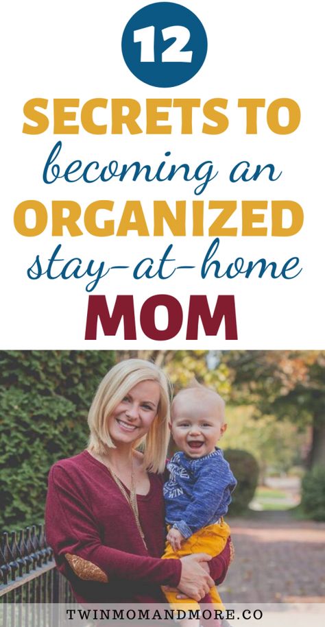 12 Tips for to become a more organized stay at home mom. Keep on track of everything with these tips from a sahm to twins plus one! #momtips #sahm #stayathomemom #motherhood Mom Organization Tips, Stay At Home Mom Quotes, Mom Organization, Mom Time, Productive Moms, Mom Of Twins, Mom Routine, Mom Schedule, Mommy Tips