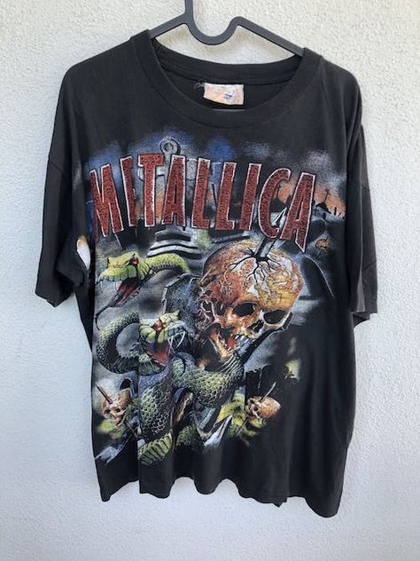 Vintage Rare Metallica full print 90s vintage tshirt singlestitch | Grailed Spn Dr, Metallica Vintage, Balenciaga Shirt, Men's Tops, Vintage Hoodies, Concert Tees, Reference Photos, Gilmore Girls, Band Tees