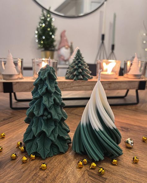 Christmas tree soy wax candles - the perfect addition to any decor style for any occasion 🌲🌲🕯️ #christmas #soywaxcandles #greenseason #holidayseason #christmasdecor #christmasseason #smallbusinessuk Candle Aesthetics, 2023 Christmas Tree, Candle Aesthetic, Instagram Christmas, 2023 Christmas, Wax Candles, Christmas Candles, Diy Candles, Soy Wax Candles