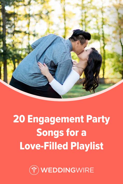 You're engaged—congrats! Celebrate the occasion with our engagement party playlist full of happy love songs. Engagement Party Playlist Song List, Engagement Party Playlist, Rehearsal Dinner Music Playlist, Engagement Songs, Happy Love Songs, Engagement Party Games, Engagement Videos, Name That Tune, Party Playlist