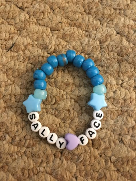 Sally Face Kandi, Sally Face Bracelet, Matching Kandi Bracelets, Pulseras Kandi, Candy Bracelet, Pony Bead Bracelets, Diy Kandi Bracelets, Diy Kandi, Kandi Kid