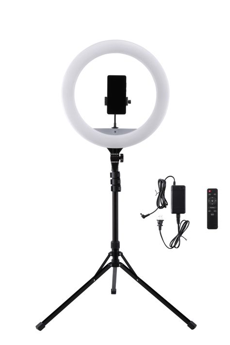 Buy Vivitar 18-Inch LED Ring Light Set, Adjustable 63-Inch Stand, Wireless Remote, Locking Phone Cradle, Soft Carry Case, USB Charging Port at Walmart.com Selfie Ring Light, Charger Stand, Perfect Gif, Light Ring, Tripod Stand, Video Lighting, Led Ring Light, Led Ring, Ring Light